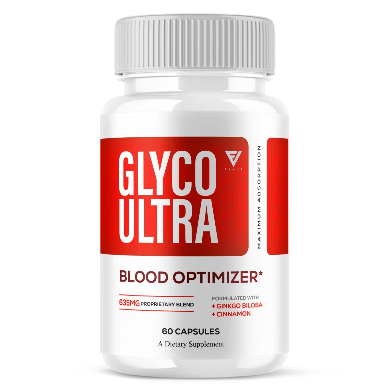Glyco Ultra Blood Optimizer Supplement Bottle — 60 Capsules